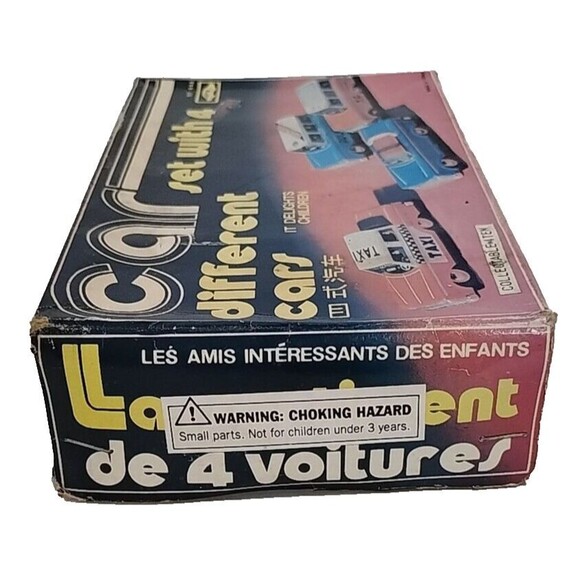 COLLECTIBLE Tin Friction  FORD & CHEVROLET EMERGENCY & TAXI Toy CAR SET MF-946 - Picture 8 of 9